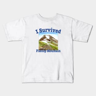 I Survived Flattop Mountain, Alaska Kids T-Shirt